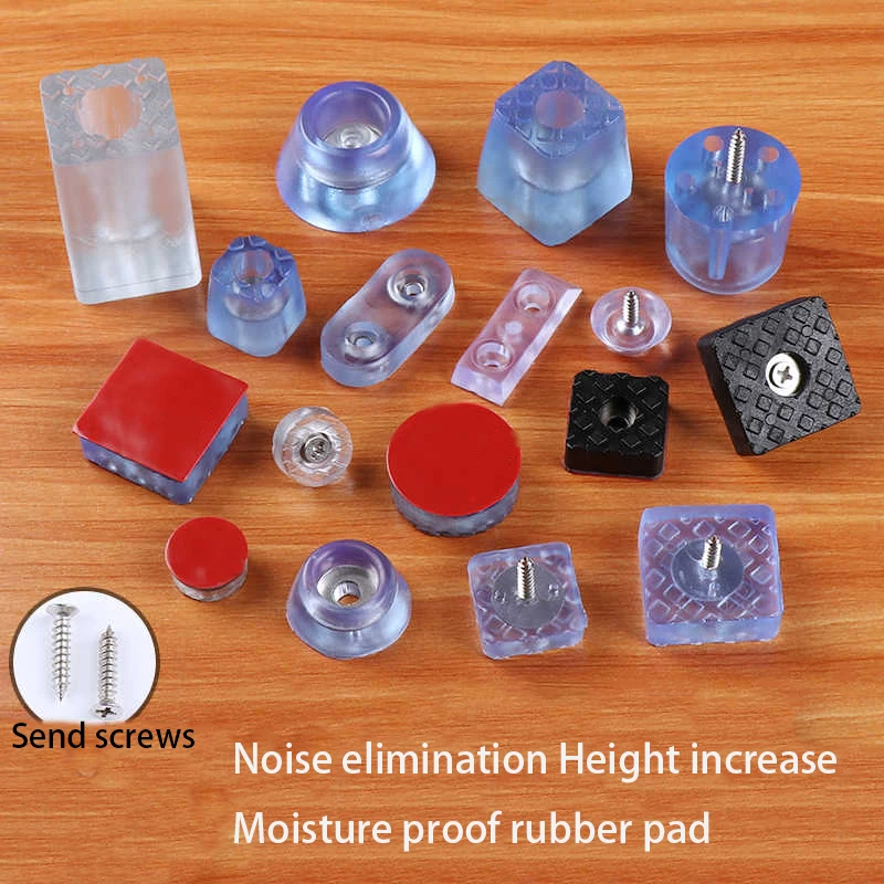 4/8 Stück Gummi-Möbelfüße für Tische, Stühle, Sofas, Stühle, Tische, geräuschlos und feuchtigkeitsbeständig, Schutzfüße, transparent