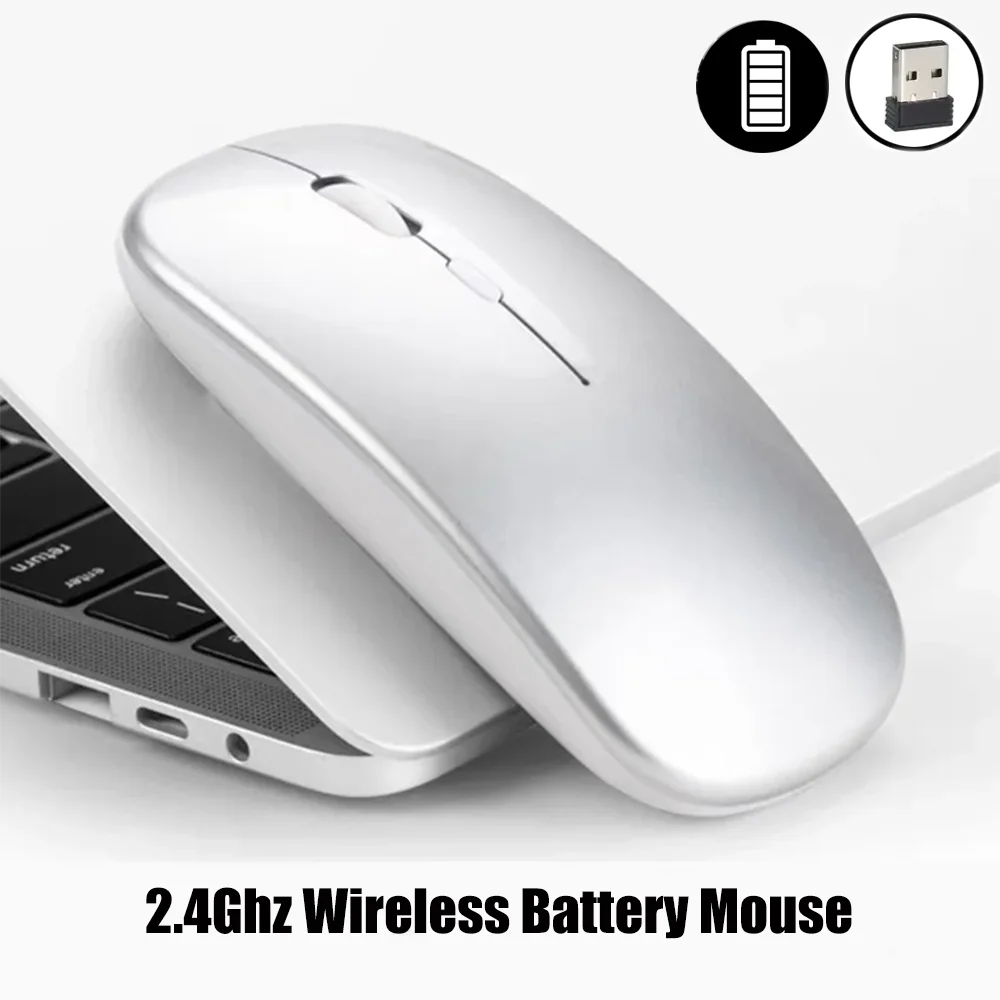 2,4 GHz Wireless Gaming Maus Single Mode Batterie Maus Mit USB Empfänger Für PC Laptop Notebook Einstellbare DPI Hause & büro Mäuse Image