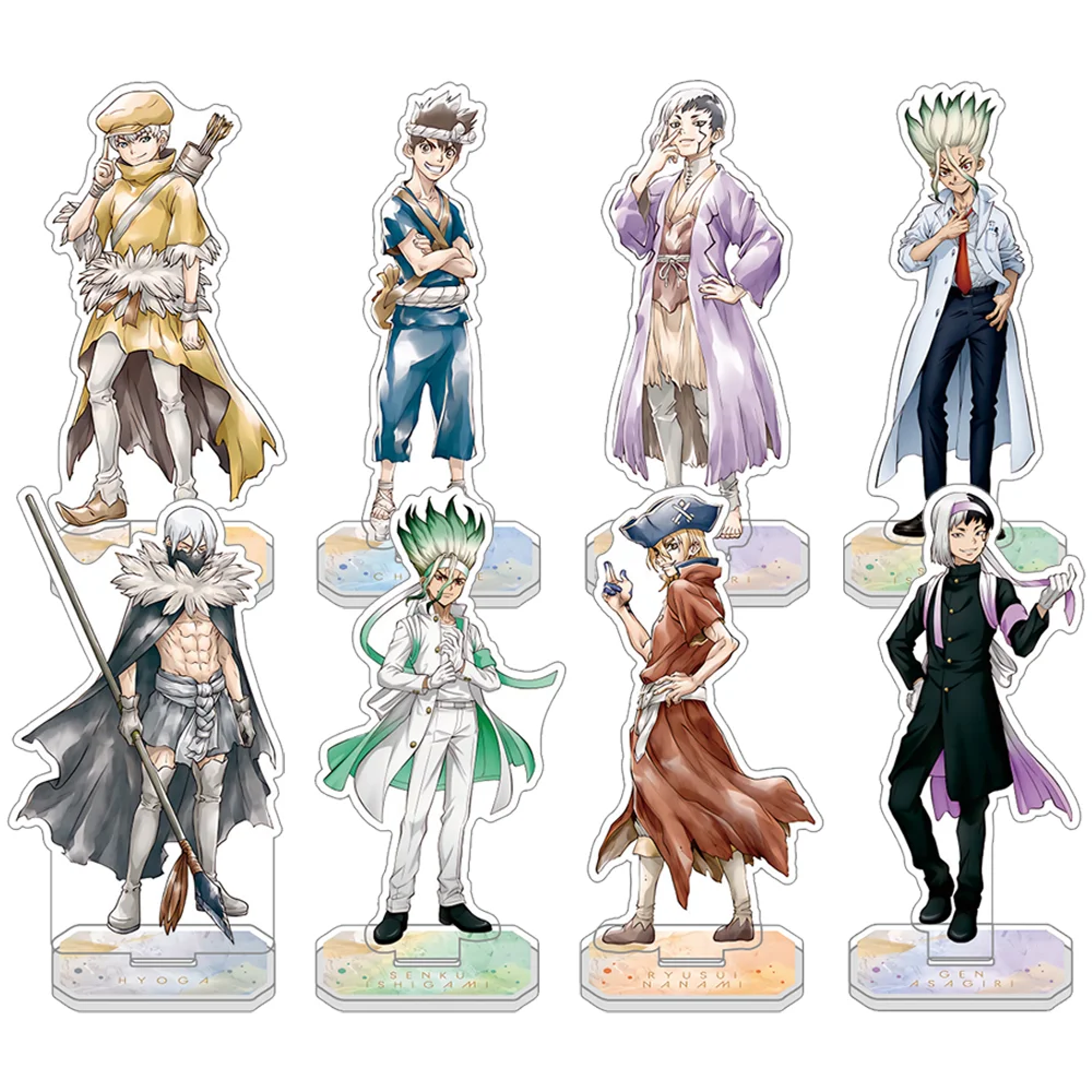 Anime Dr. Stone Acryl Stand Action Figure Ishigami Senkuu Kohaku Desktop Stand Modell Geschenke 15 cm Image