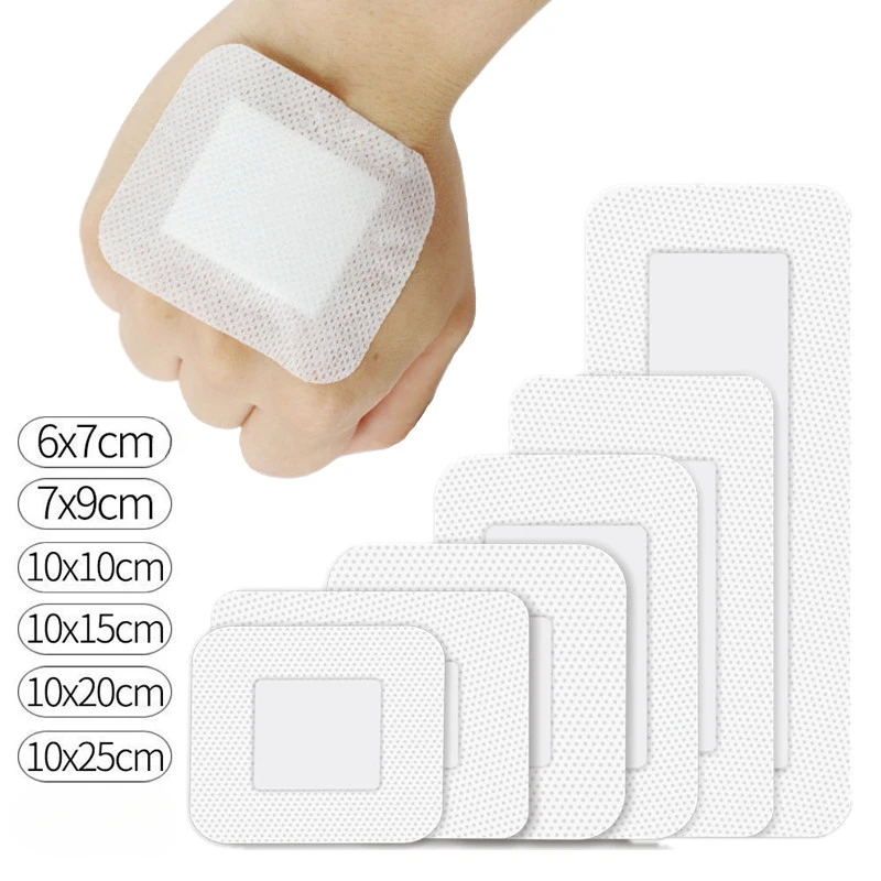3 Blatt/Set große Hautpflaster, selbstklebende Bandagen, atmungsaktiver Wundverband für Erste-Hilfe-Pflaster, Woundplast Image