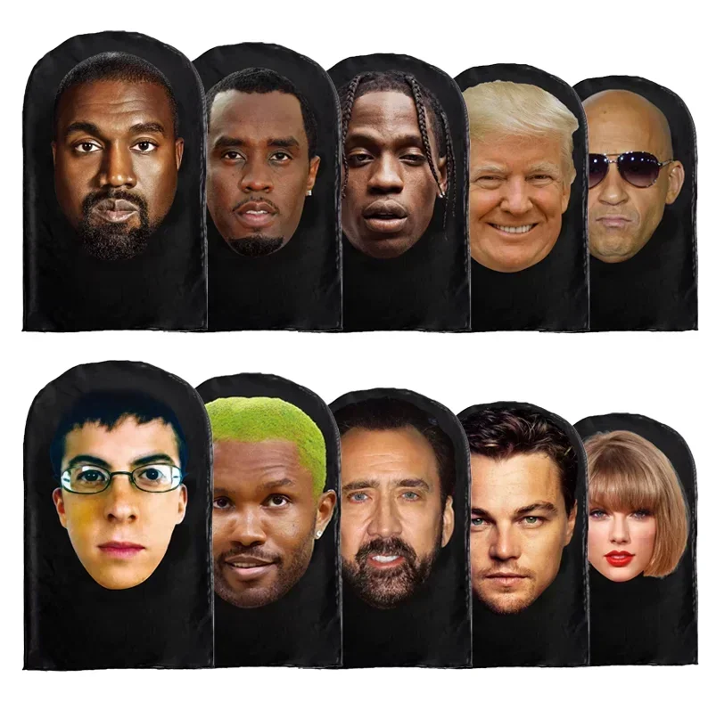 Cosplay 3D Gedruckt Kanye Maske Stretch Mesh Volle Gesicht Maske Männer Frauen Rolle Spielen Kopfschmuck Halloween Mode Sturmhaube Kopfschmuck Image