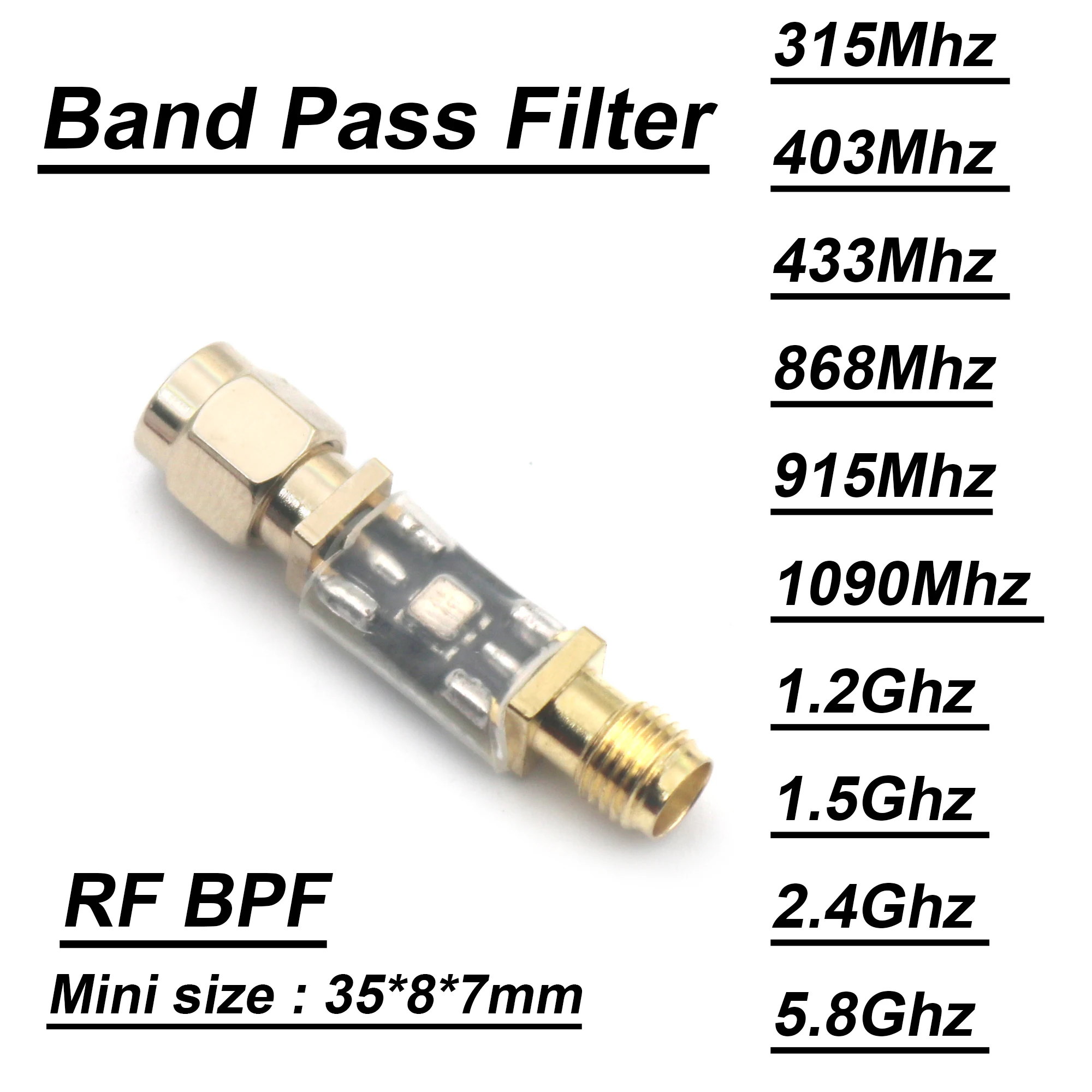 BPF 315M 403M 433M 868Mhz 915Mhz 1,2G 1,5G 2,4G 5,8G LC Band Pass Filter FÜR Ham Radio RF Power Verstärker Sender Empfänger Image