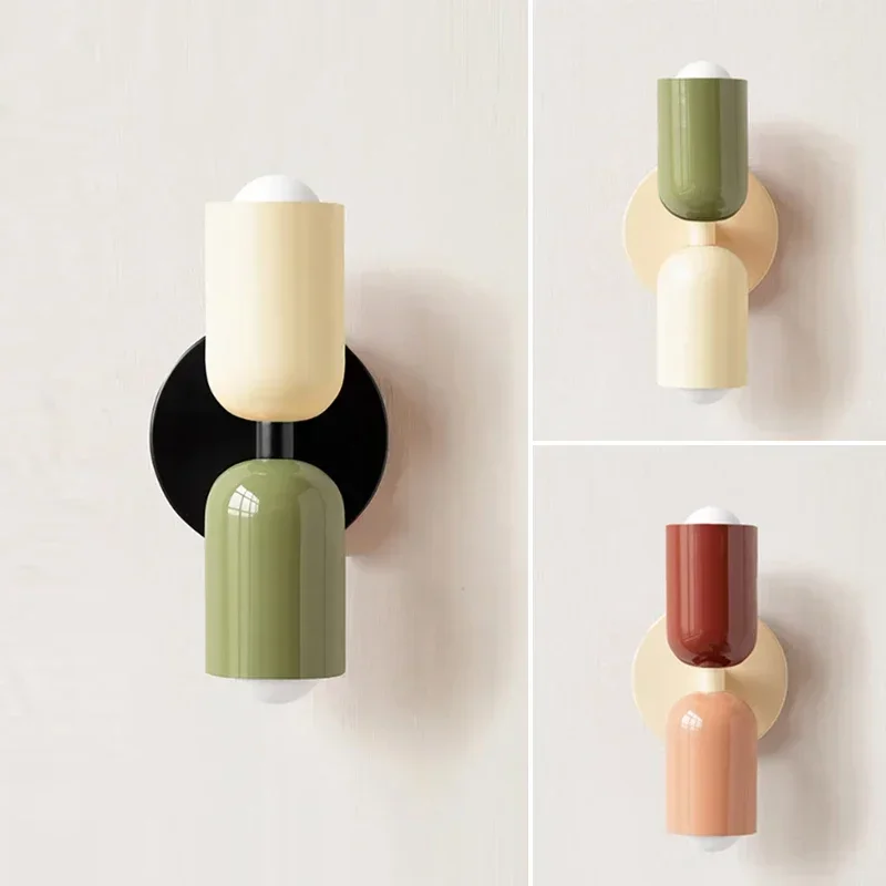 Bunte Nachttischlampe Nordic Wohnzimmer Flur Wandleuchte Kinderzimmer Macaron Home Interior Dekoration Lampe