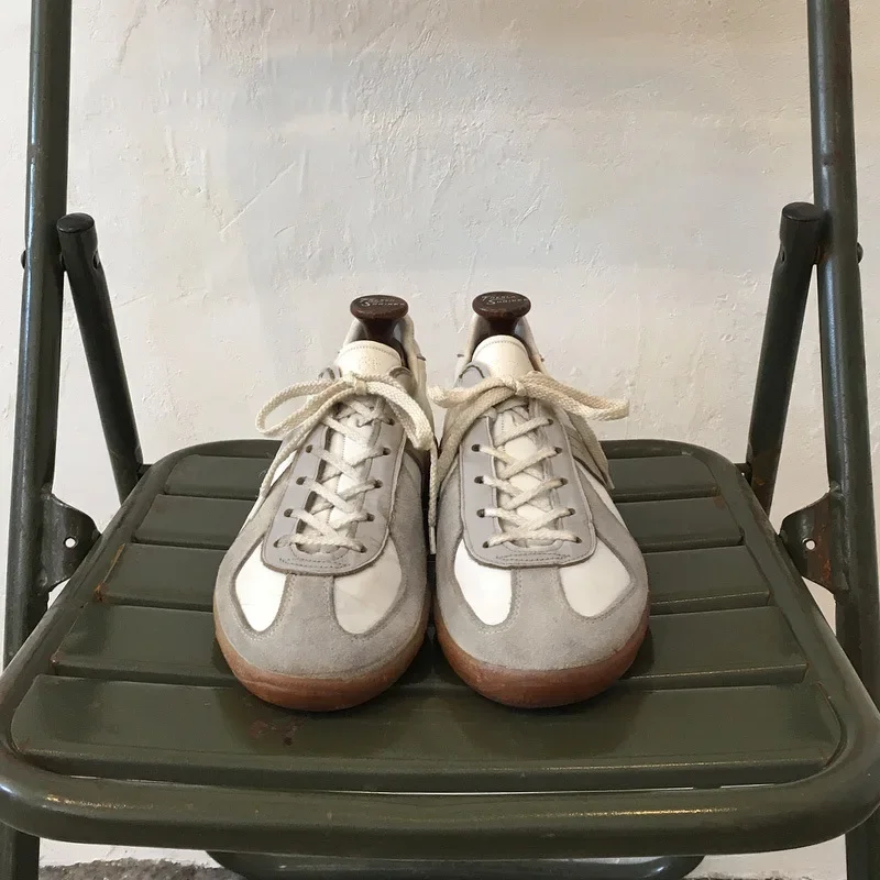 Maden Vintage Casual Sport Schuhe für Frauen Leder Wandern Turnschuhe Männer Plattform Wandern Athletisch Schuh Unisex Weiße Müßiggänger