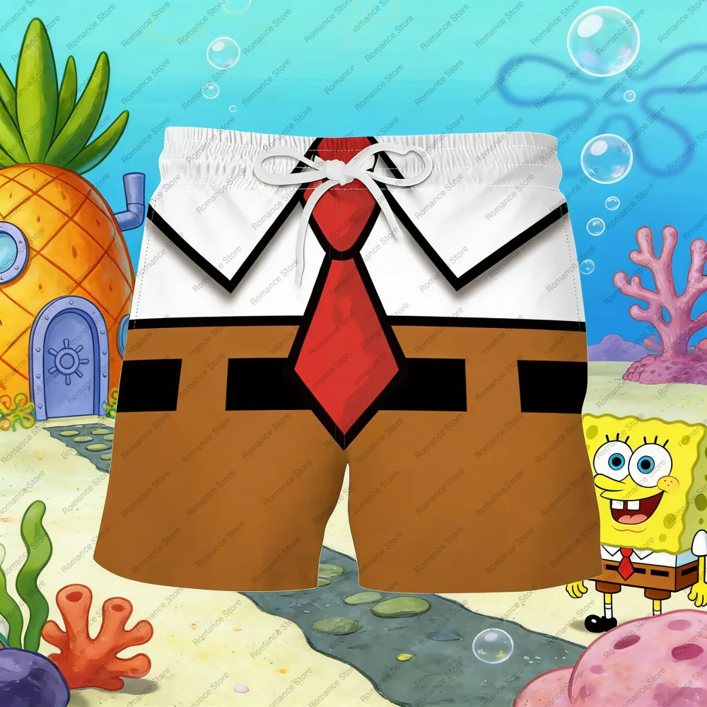 2026 SpongeBob Schwammkopf Shorts 3D-Druck Sportliche Streetwear Outdoor Hochwertige Freizeitshorts für Erwachsene Modische Hosen