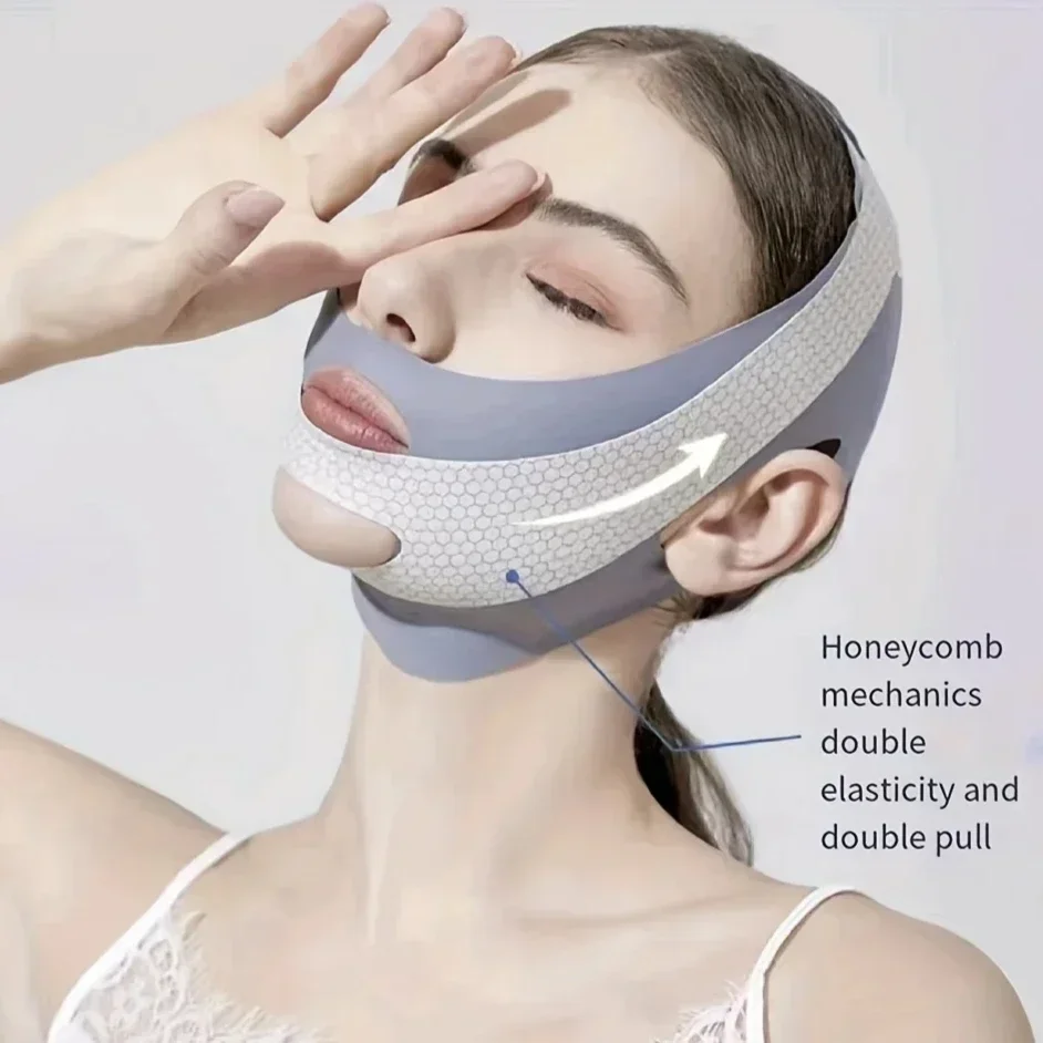 Gesicht Abnehmen Verband V Linie Gesicht Shaper Doppel Kinn Reduzierer Facelifting Gürtel Anti Falten Gesichts Massager Frauen Hautpflege Werkzeug Image