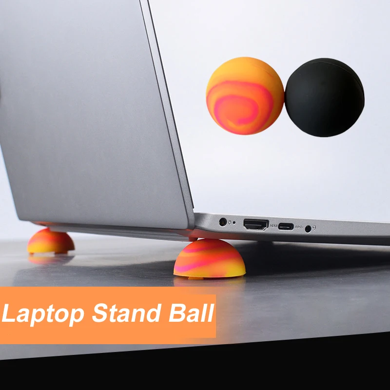 Laptop Silikon Ständer Ball Rutschfeste Pad Füße Wärmeableitung Höhe Erhöhte Halterung Notebook Tragbare Ständer Image