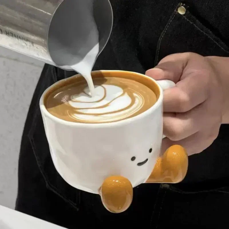 Cartoon Paar Keramik Becher Kreative Kaffee Milch Tee Wasser Tasse Nette Kinder Frühstück Tasse Haushalt Drink Image