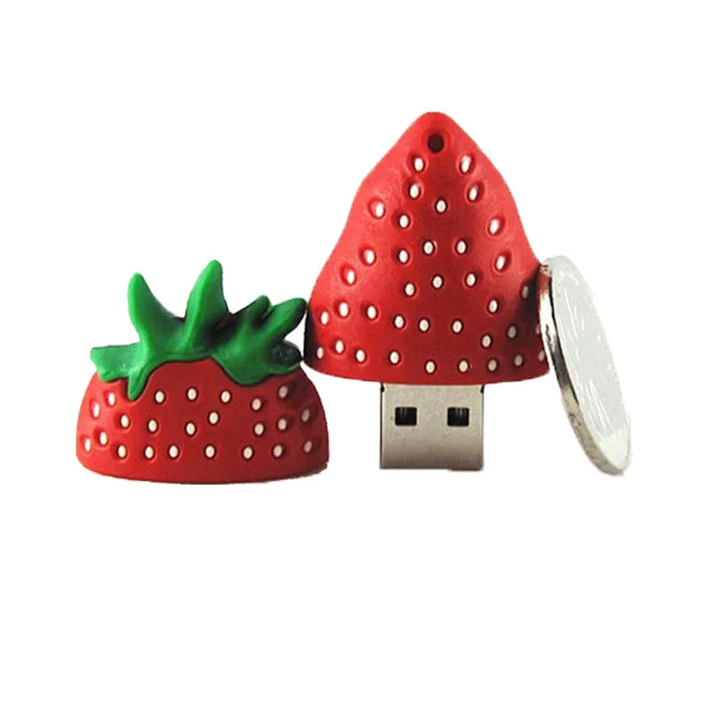 Cartoon Erdbeere USB-Stick 4GB 8GB 16GB 32GB 64GB Nette Pen Drive Pendrive Flash U Stick USB 2,0 Memory Stick Heißer Verkauf Image