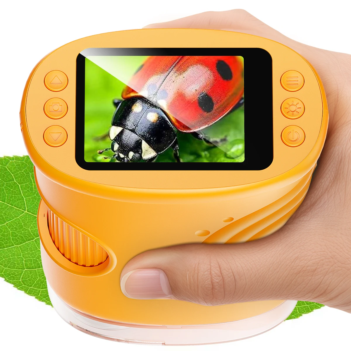 1000X Handmikroskop für Kinder, 2,0-Zoll-Bildschirm, wiederaufladbar, Mini-Taschen-Digitalmikroskope, tragbar, Edu-Geschenk, Kinder, Studenten Image