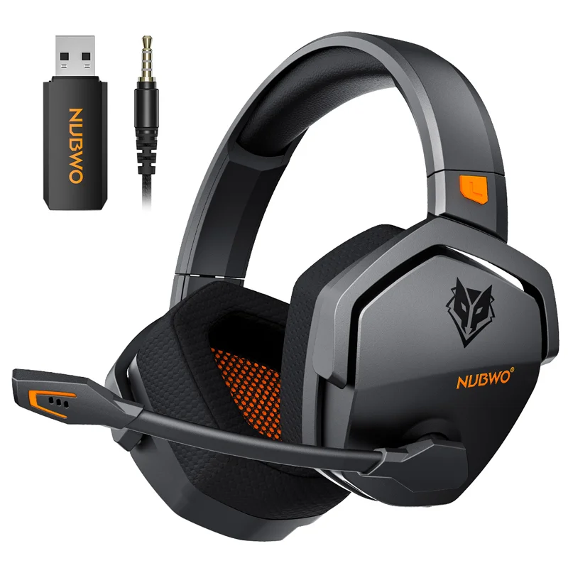Gaming-Headset Kabellos NUBWO G06 2.4GHz Bluetooth 5.3 Stereo Dual-Modus Mikrofon für PS5 PS4 PC Computer Nintendo Switch Mobiltelefon Telefon Laptop Spieler Spiel Haus Büro Konsole Online VR Audio HD