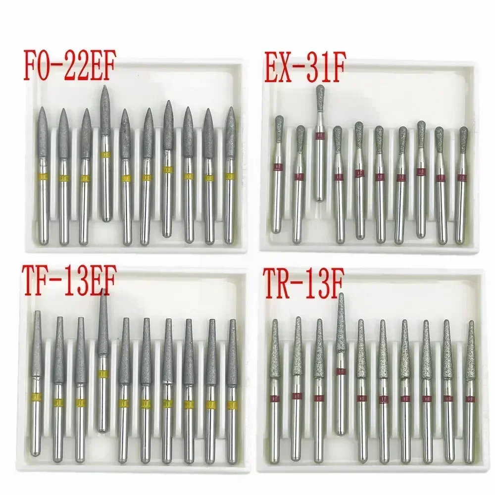 10 teile/schachtel Dental Diamant Bohrer Bohrer FG Diamant 1,6mm Schaft für High Speed Handstück Bohrer Image