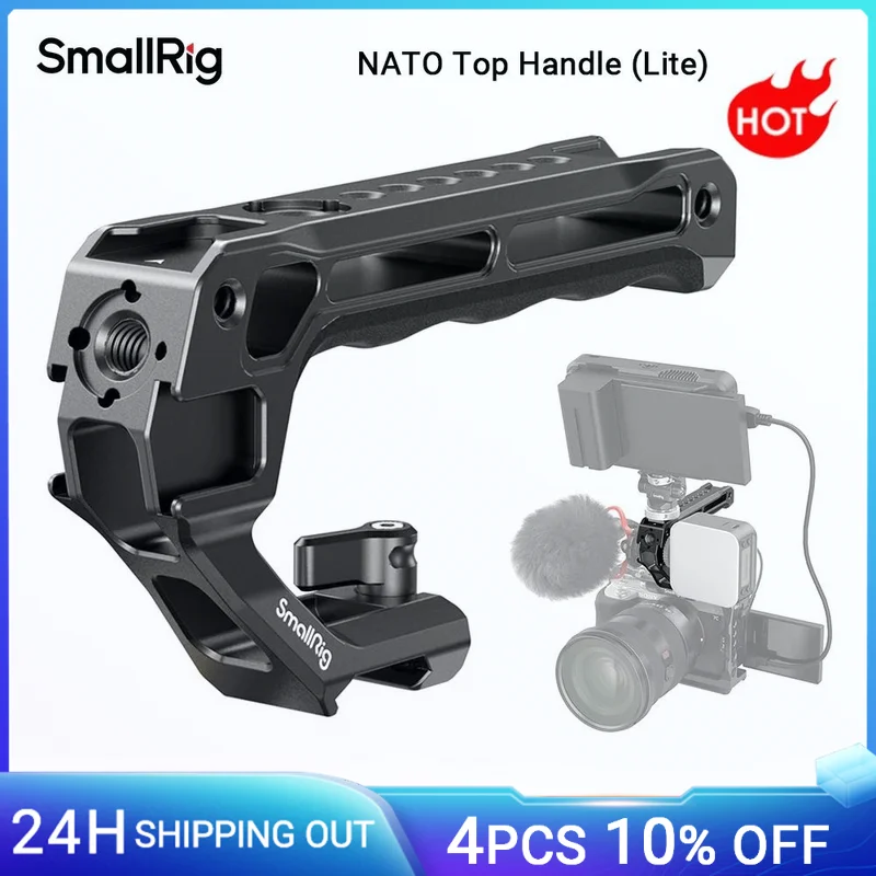 SmallRig NATO Top Handle Lite für Sony für Canon für Nikon für DSLR-Kamerakäfig, mit Kaltschuh Universal tragbarer Griff -3766 Image