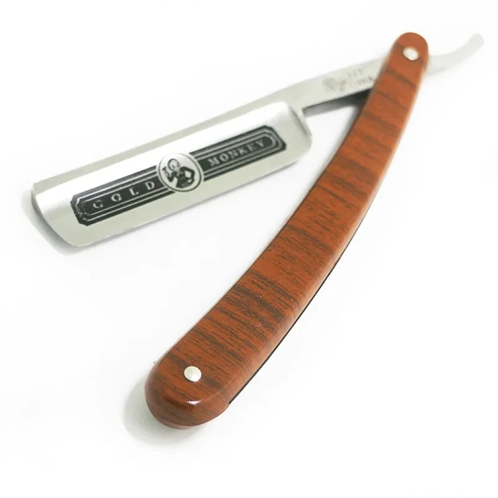 Straight Edge Barber Razor Shavette Open Razor Edelstahlklinge Shave Ready Salon Image