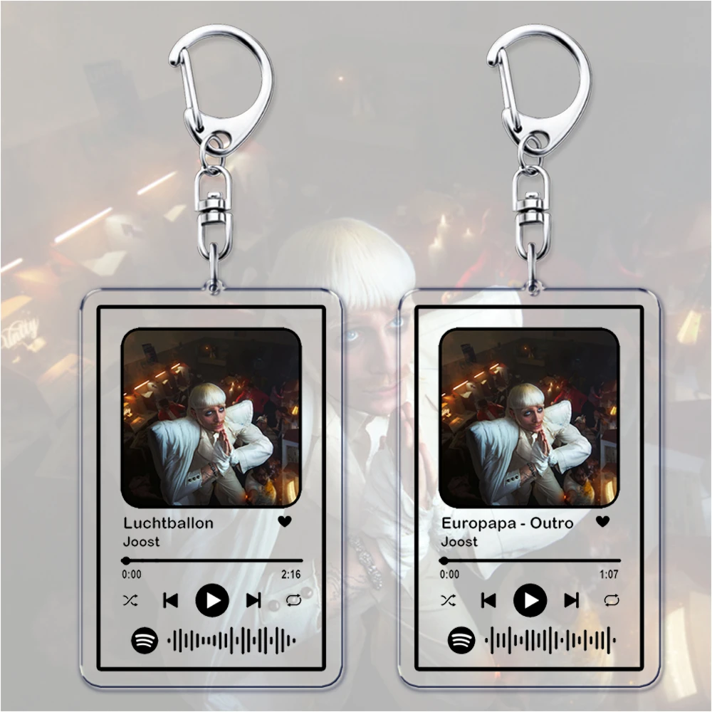 Beliebte Sänger Joost Klein Schlüsselanhänger für Damen Accessoires Tasche Luchtballon Europapa Songs Playlist Code Keying Schmuck Fans Geschenk Image