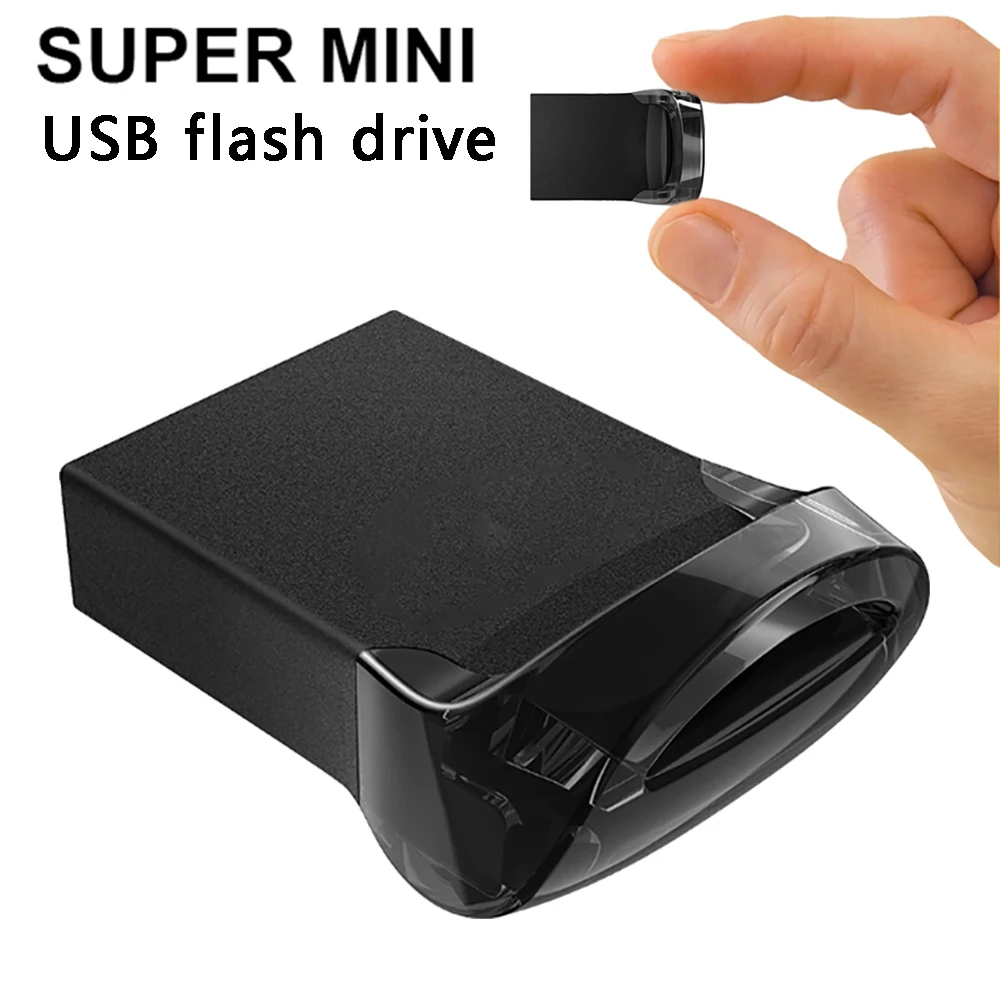 Original Mini-USB-Stick 128 GB 64 GB Ultra Fit Pen Drive 32 GB 16 GB 8 GB 4 GB Memory Stick U Disk Kostenloser Schlüsselanhänger Geschenk Image