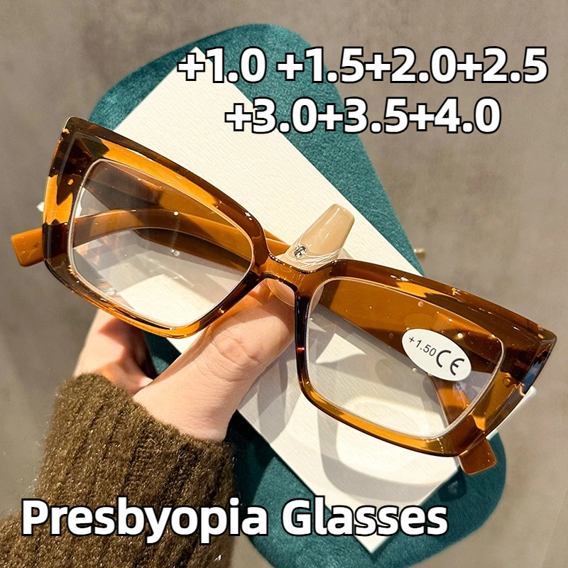 Männer Neue Klassische Quadratische Rahmen Blau Licht Blockieren Presbyopie Brille frauen High-definition-Mode Lesebrille + 1,0 bis + 4,0 Image