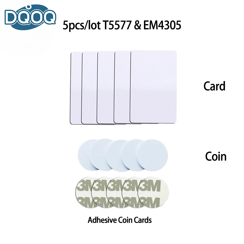 5 stücke RFID Smart Chip Label EM4305 T5577 Wiederbeschreibbare Schlüsselbund Klon Kopieren Token Kopierer 125 Khz Abzeichen Duplizierer Proximity Karte Image