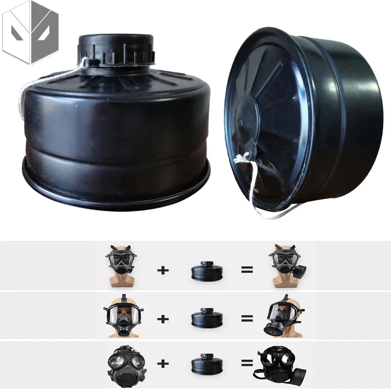 Legierung schwarz 40 mm Schnittstelle organische Ammoniaksäure Gas oder Rauchfilterkartusche ersetzte Filter schützen Sicherheit für MF14-Maske Image