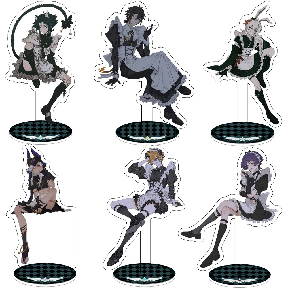 Anime Figur Maid Serie Xiao kaeya Neuvillette Cyno Wanderer Zhongli Acryl Modell Platte Schreibtisch Dekor Stehendes Zeichen Modell Fans Gi Image