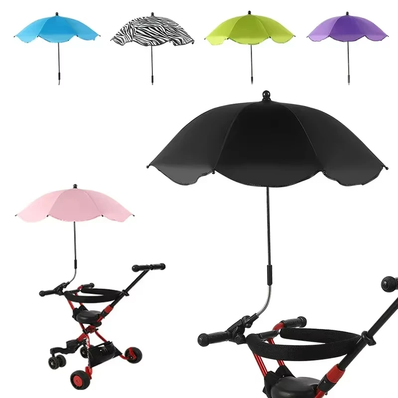 UV-Schutz Kinderwagen-Regenschirm mit Klemme Universeller Sonnenschutz Regenfester Kinderwagen-Überzug Regenschirm Kinderwagen-Zubehör