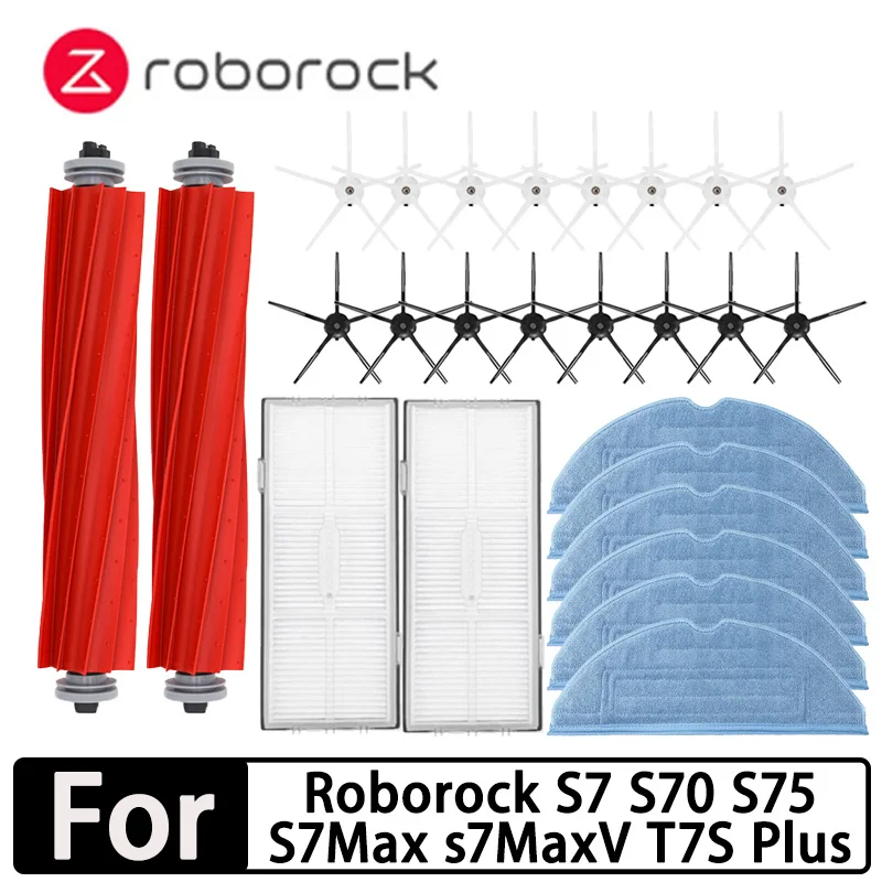Roborock S7 S70 S75 S7Max S7 maxv ultra T7S Plus S7 pro ultra Zubehör Hauptbürste Hepa-Filter Mops Roboter Staubsauger Teile Image
