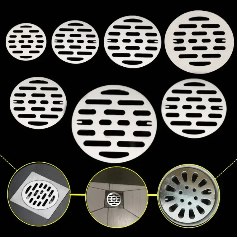 Universal Edelstahl Runde Bodenabläufe Abdeckplatte Waschbecken Sieb Anti-verstopfung Dusche Abflüsse Haar Catcher Badezimmer Halterung