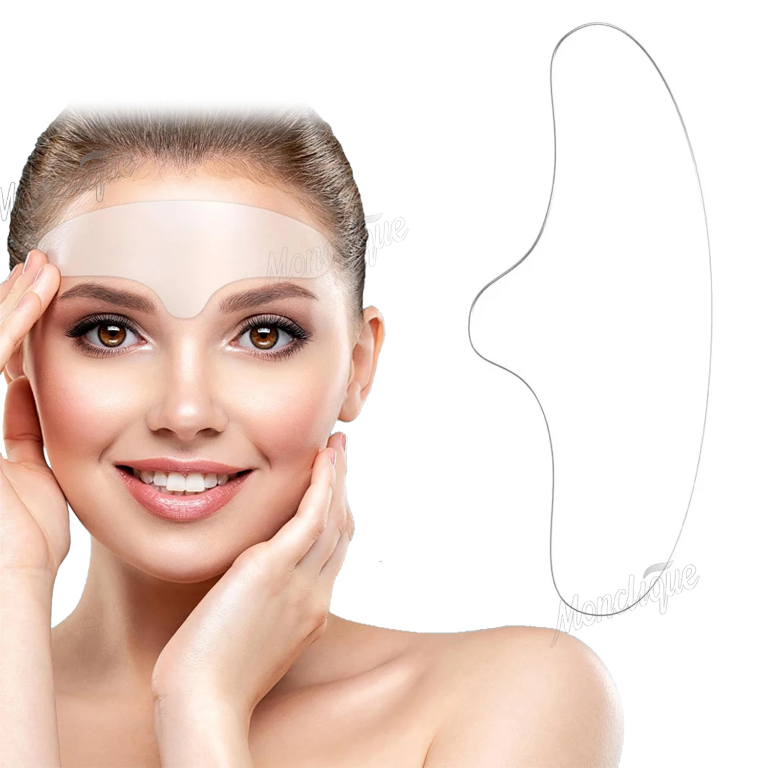 Wiederverwendbare Silikon Patches Stirn Falten Patch Aufhellung Stirn Falten Gel Patch Anti Wrinkle Pads Gesichts Hautpflege Aufkleber Image