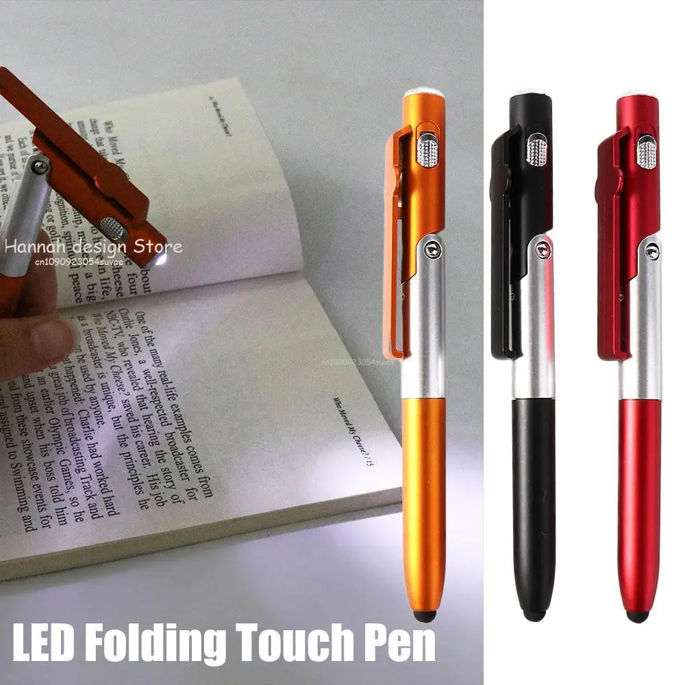 Büro Multifunktionale Nacht Lesen Studenten Schreibwaren Schreibstift Kugelschreiber mit LED-Licht Handy Halter Stylus Stift Image