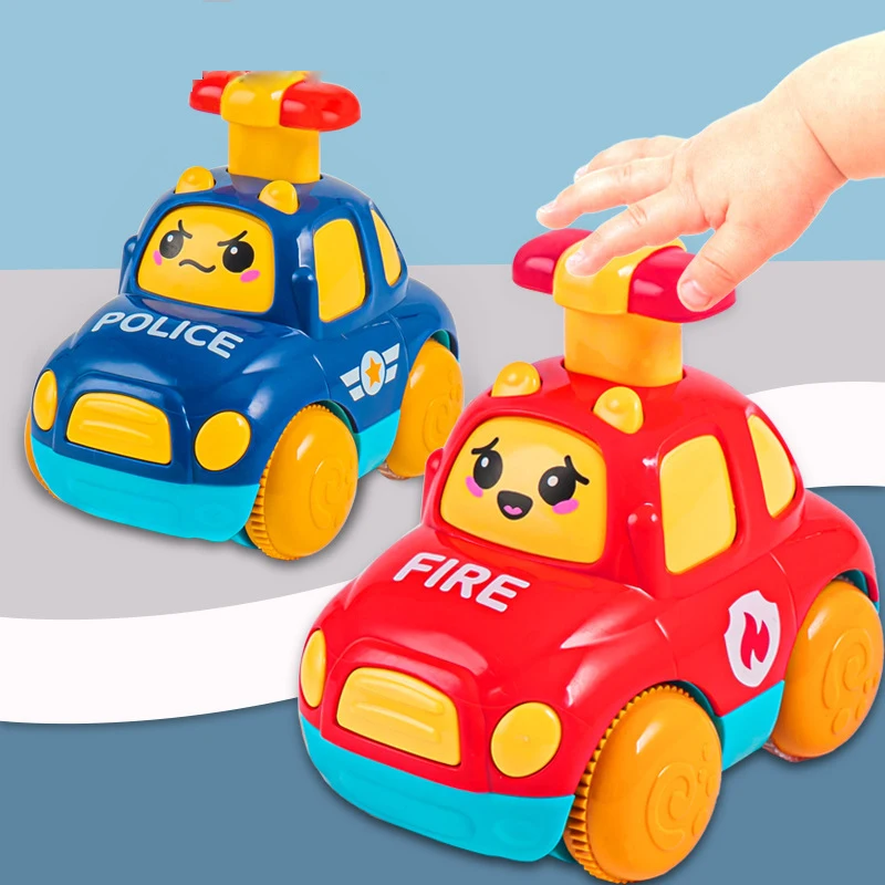 Baby-Spielzeugautos für Jungen im Alter von 1 2 3 Jahren, Geschenk zum Drücken und Gehen, Cartoon-LKW, Lernspielzeug, zurückziehbare Autos, Spielzeug für Kleinkinder, 12–18 Monate