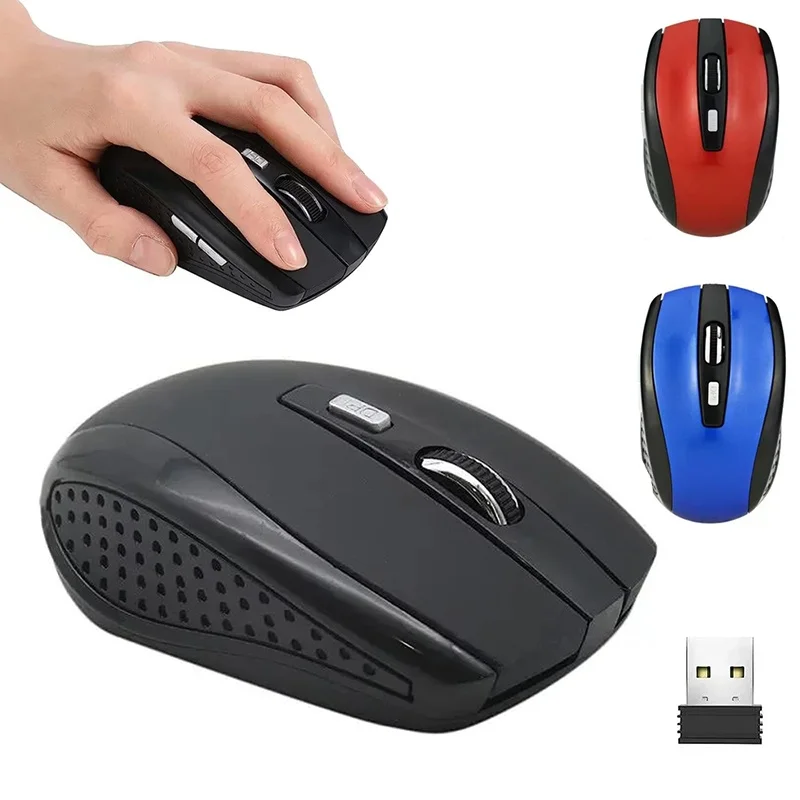 2,4G Drahtlose Maus Stille Maus Tragbare Lade Mobile Optische Büro Maus Einstellbare DPI Ebene Für Büro Desktop PC Laptop Image