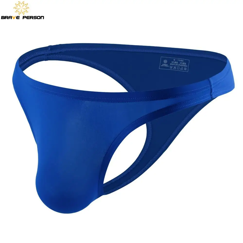 BRAVE PERSON Herren-Slip, niedrige Taille, sexy Unterwäsche, Slips für Männer, Nylon-Unterhose, Slip, Bikini-Tangas, männliche Höschen Image