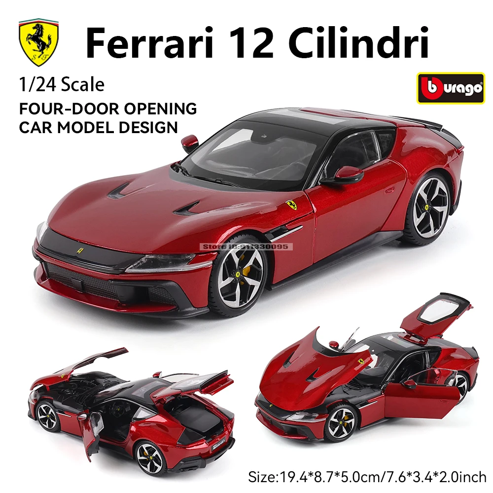 Bburago 1:24 Ferrari 12 Cilindri Automodell Druckguss-Metallmodell Kinderspielzeug Freund Geschenk Simulierte Legierung Image