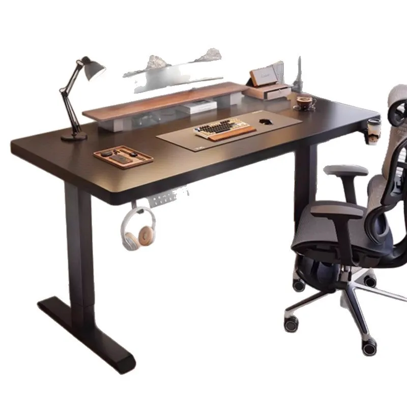 Elektrischer Hubtisch aus Massivholz, intelligenter Computer-Schreibtisch, Home-Office-Arbeitstisch, E-Sport-Tisch, Lerntisch