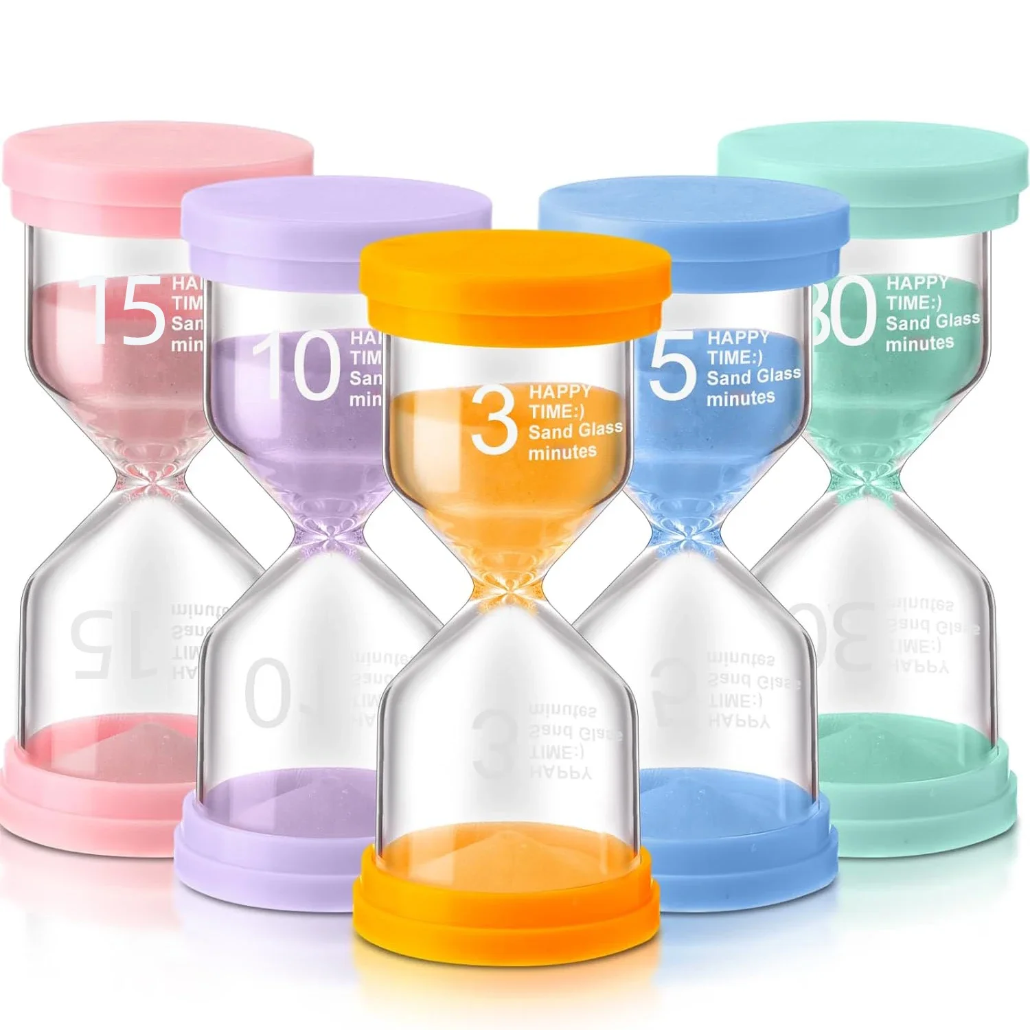 1PCS 3/5/10/15/30 Minuten Bunte Sanduhr Sanduhr Kinder Kid Geschenk Spielzeug Sand timer Stunde Glas Hause Dekoration Sand Uhr Image