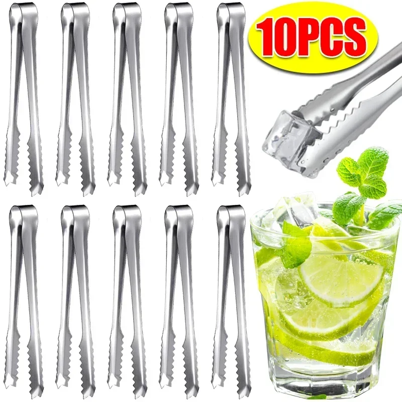 Edelstahl Eis Zange Brot Kuchen Klemmen Salat Kaffee Zucker Würfel Clips für Restaurant Bar Party Servierzange Küche Werkzeuge Image
