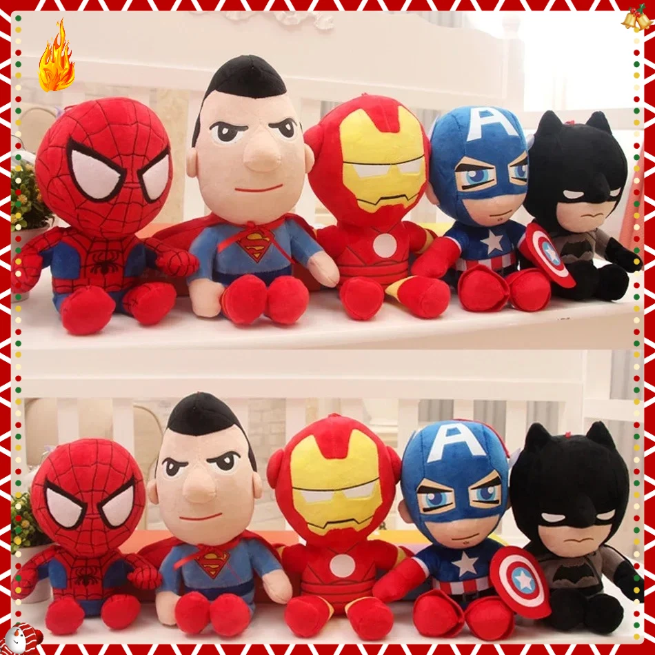 @ # 27–32 cm Mann Spidermaned Plüschtiere Filmpuppen Marvel Avengers weicher gefüllter Held Captain America Eisen Weihnachtsgeschenke für Kinder Image