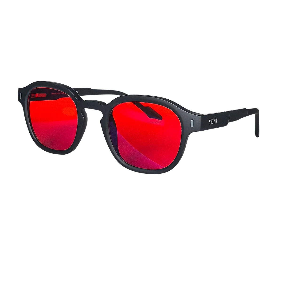 SHINU Sleep Bessere rote Gläser, blaues Licht, Filterbrille für Männer, orangefarbene Linsen-Okulare, Gaming-Brille. Schlafen Sie ohne Dioptrien Image