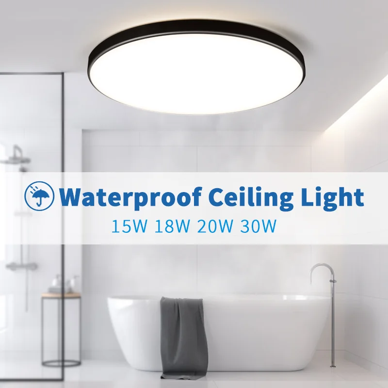 Ip44 Wasserdichte Led-deckenleuchte Badezimmer Lampe 15W 18W 20W 30W Decke Led-deckenleuchte Für wc Wohnzimmer Küche Licht