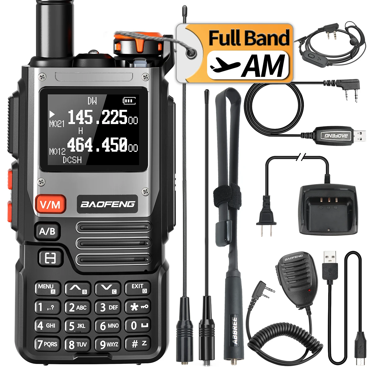 Baofeng UV-K61 Walkie Talkie Air Band VOX FM Radio NoAA Drahtlose Kopierfrequenz TYPE-C Ladegerät UV-5R UV-K6 Zweiweg-Amateurfunk Image