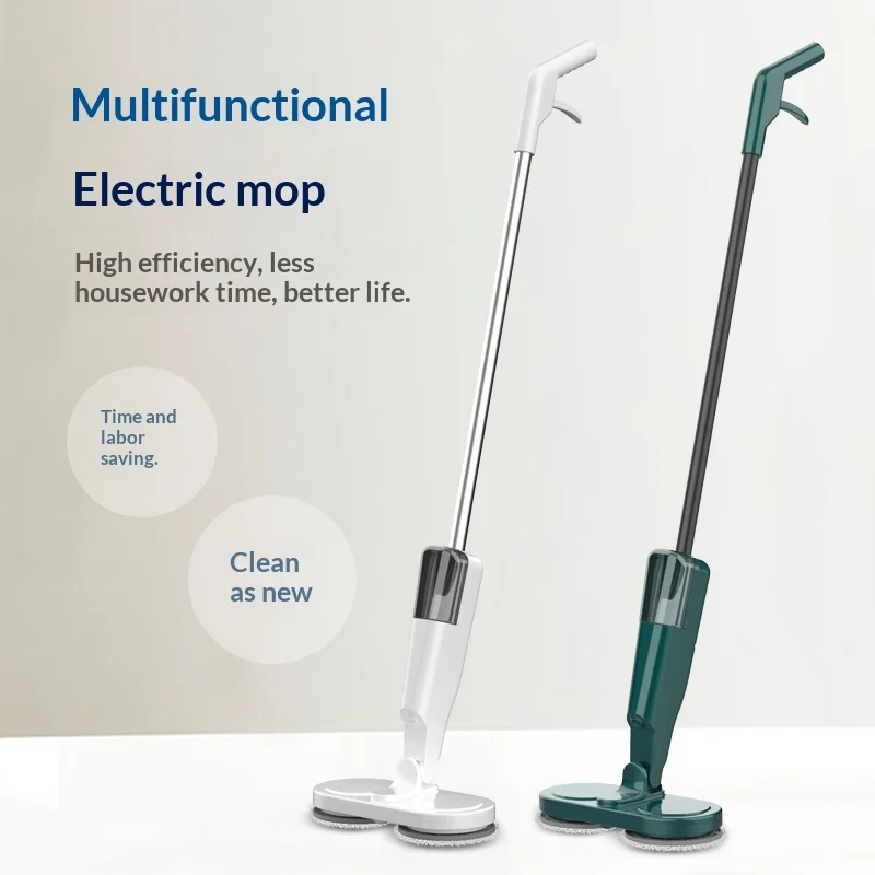 HOMEFISH 2-in-1 Kabelloser Elektrischer Wischmopp Nass-Trocken Automatischer Bodenreiniger für Zuhause Auto Glas Decke Fenster Tür Image