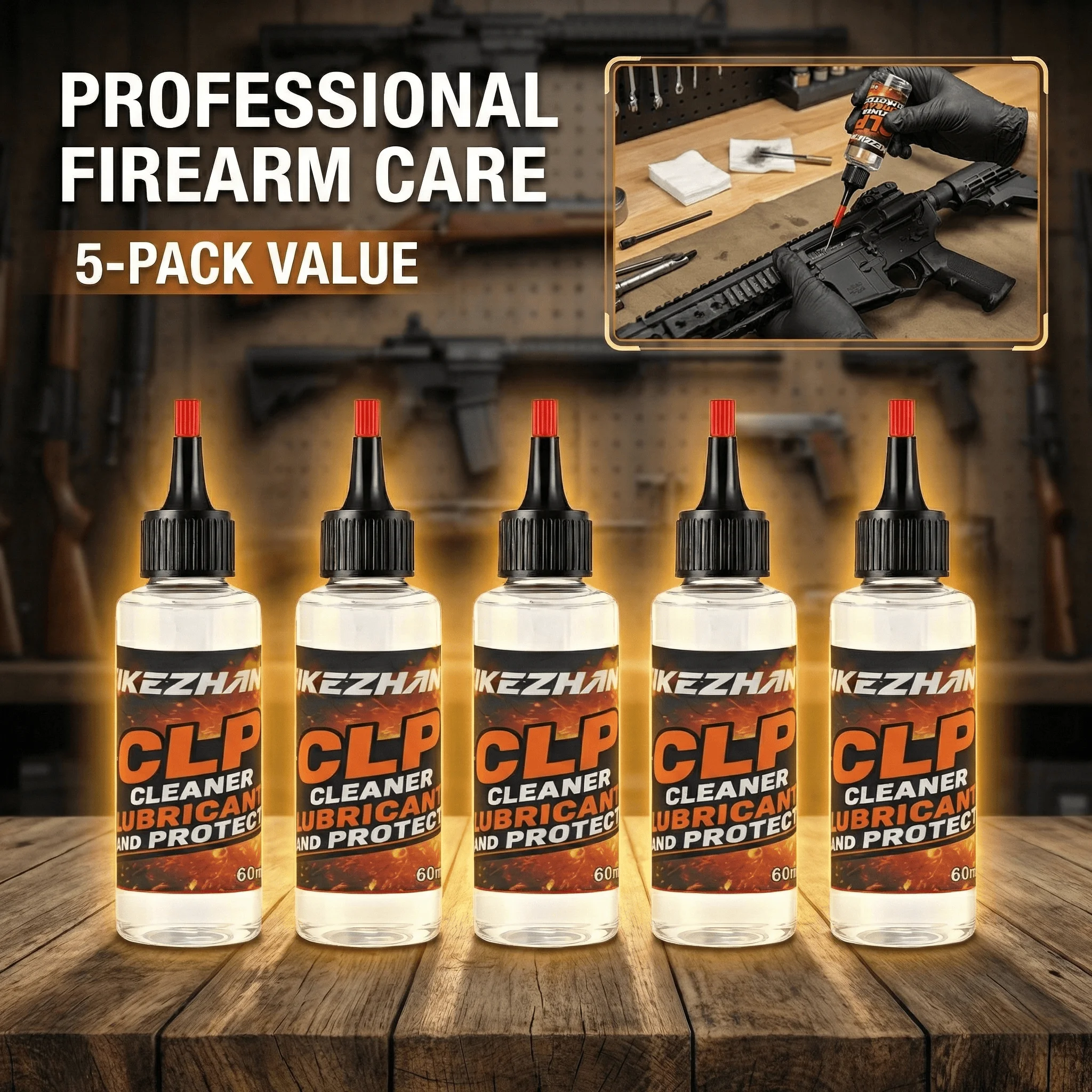 Waffenöl CLP Reiniger Schmiermittel mit Präzisions-Nadelspitzen-Öler für Gewehr Pistole Schrotflinte Waffenpflege & -wartung 60ml Image