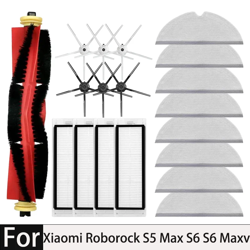 Für Xiaomi Roborock S5 Max S50 S55 S5 S6 S6 MaxV S6 Reine E4 E5 Roboter Vakuum Ersatzteile Wichtigsten Seite Pinsel Hepa-Filter Mopp Image