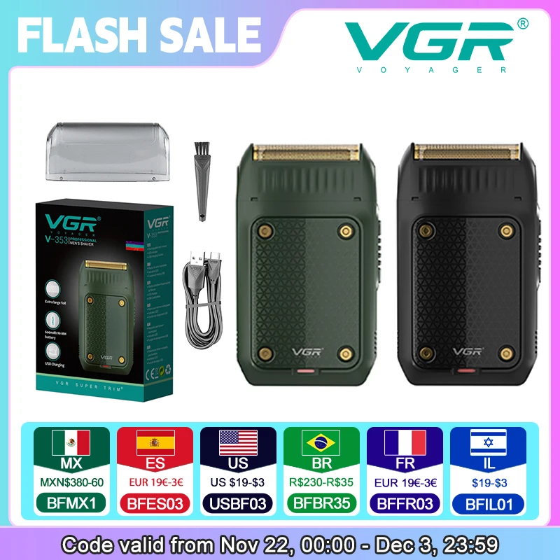 VGR 353 Single-Blade Pro Elektrischer wiederaufladbarer Folienrasierer für Männer Tragbarer Rasierer Image