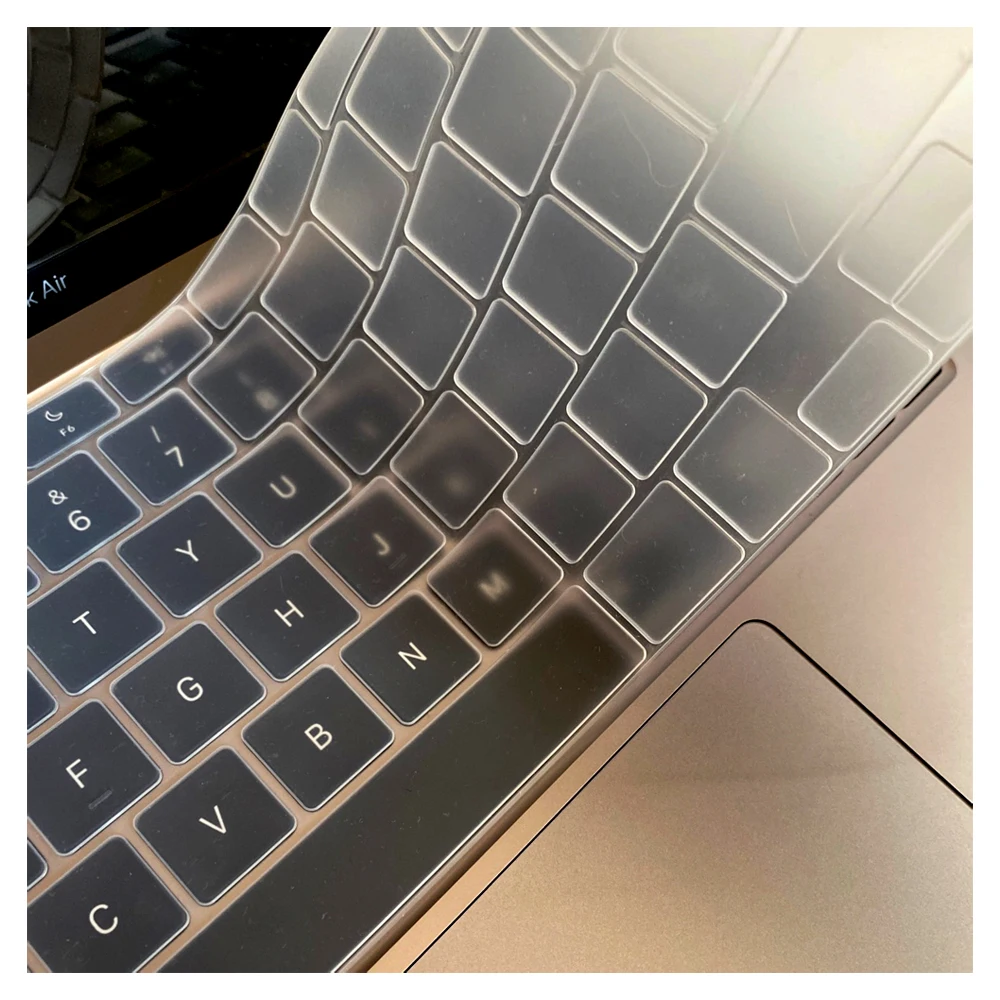 CaseBuy Premium-Silikon-Tastaturabdeckung, ultradünn, für MacBook Pro 14 16 Zoll M4 M3 M2 M1 Pro/Max, Air 15 Zoll 13,6 Zoll M3 M2, Cl Image