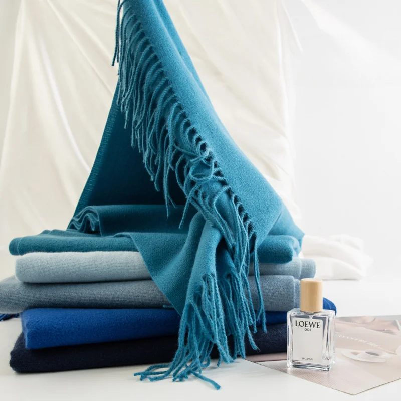2024 neue 26 Farben Mode Winter Schal Männer Warme Kaschmir Gefühl Schal Mann schal Luxus Wolle Dame Pashmina Schals frauen Image