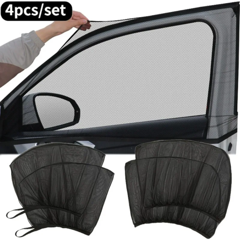 Universal Auto Sonnenschirm UV Schutz Anti Moskito Fenster Bildschirm Blackout Seite Vorhang für SUV Limousine Van Lkw Zubehör Image