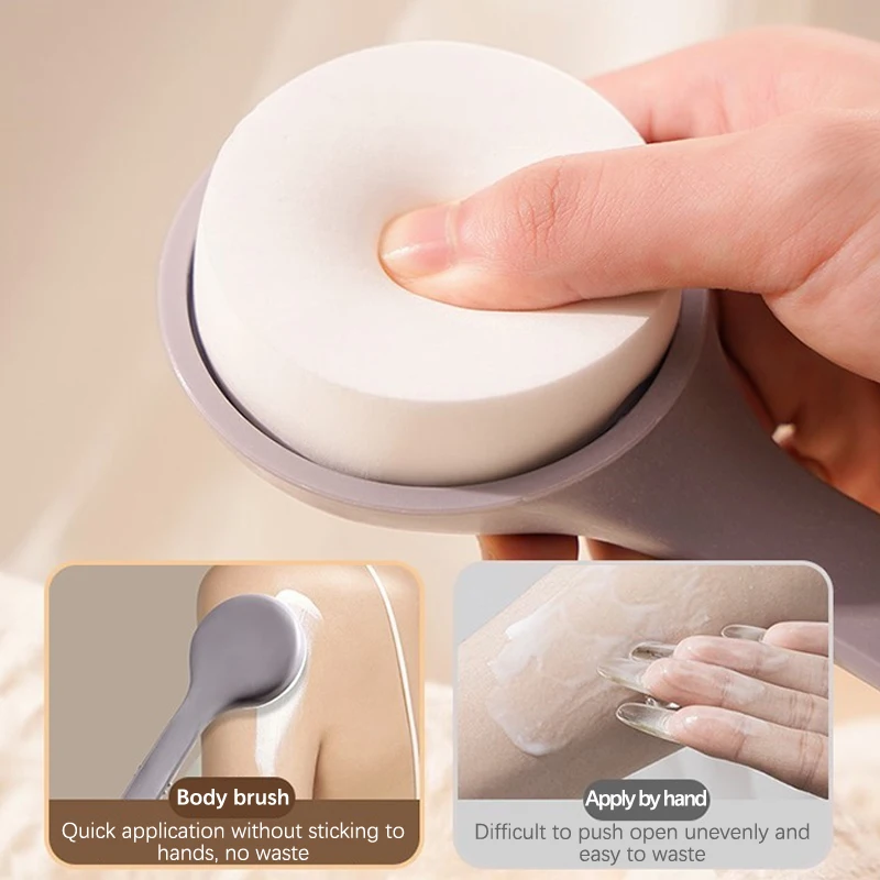 1 stücke Lotion Applikator Körper wasch bürste gepolsterte Bürste mit langer Reichweite Griff Selbst anwendung für Rücken Füße Haut creme Sonnencreme Image