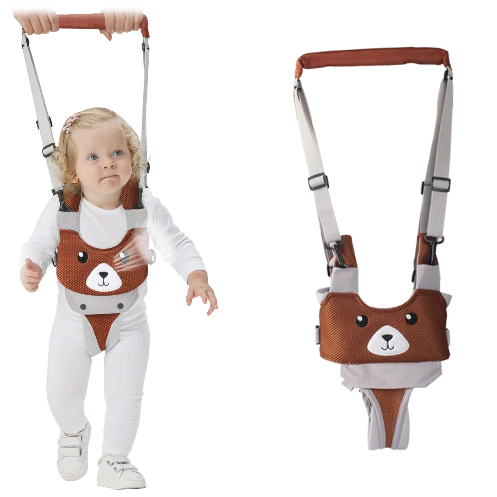 Baby-Gehgeschirr, atmungsaktiv, handgehalten, für Kinder und Kleinkinder, Helfer, Assistent, verstellbar, für Kleinkinder, Gehhilfe, Baby Walk Stand Up Image