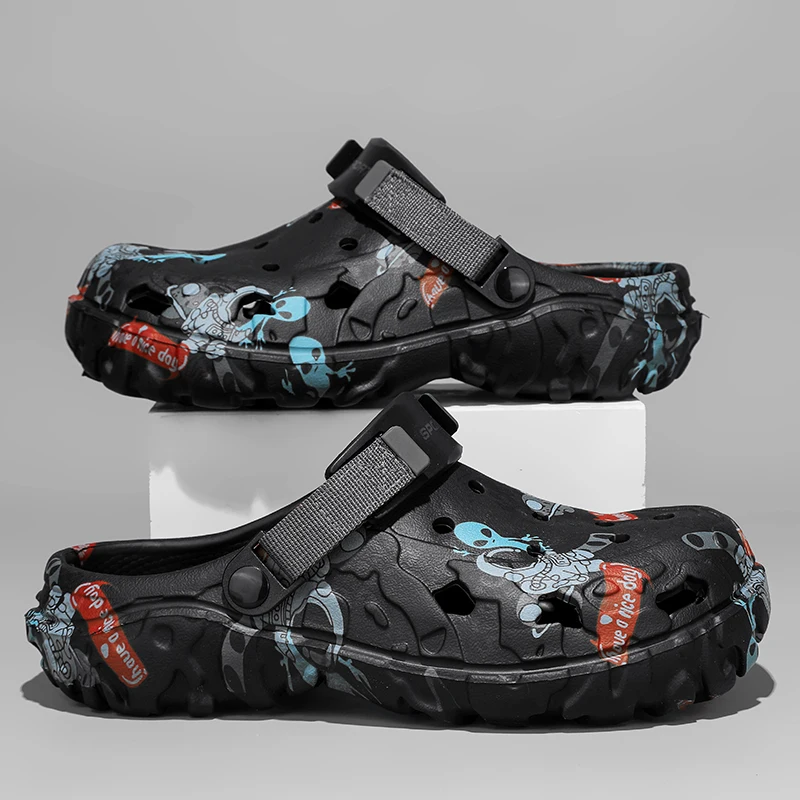 Plus Größe 46 47 Männer Clogs Sandalen Sommer Outdoor Garten Clogs Loch Schuhe Männliche Casual Schuhe Wasser Schuhe Komfort Hause Weiche Hausschuhe